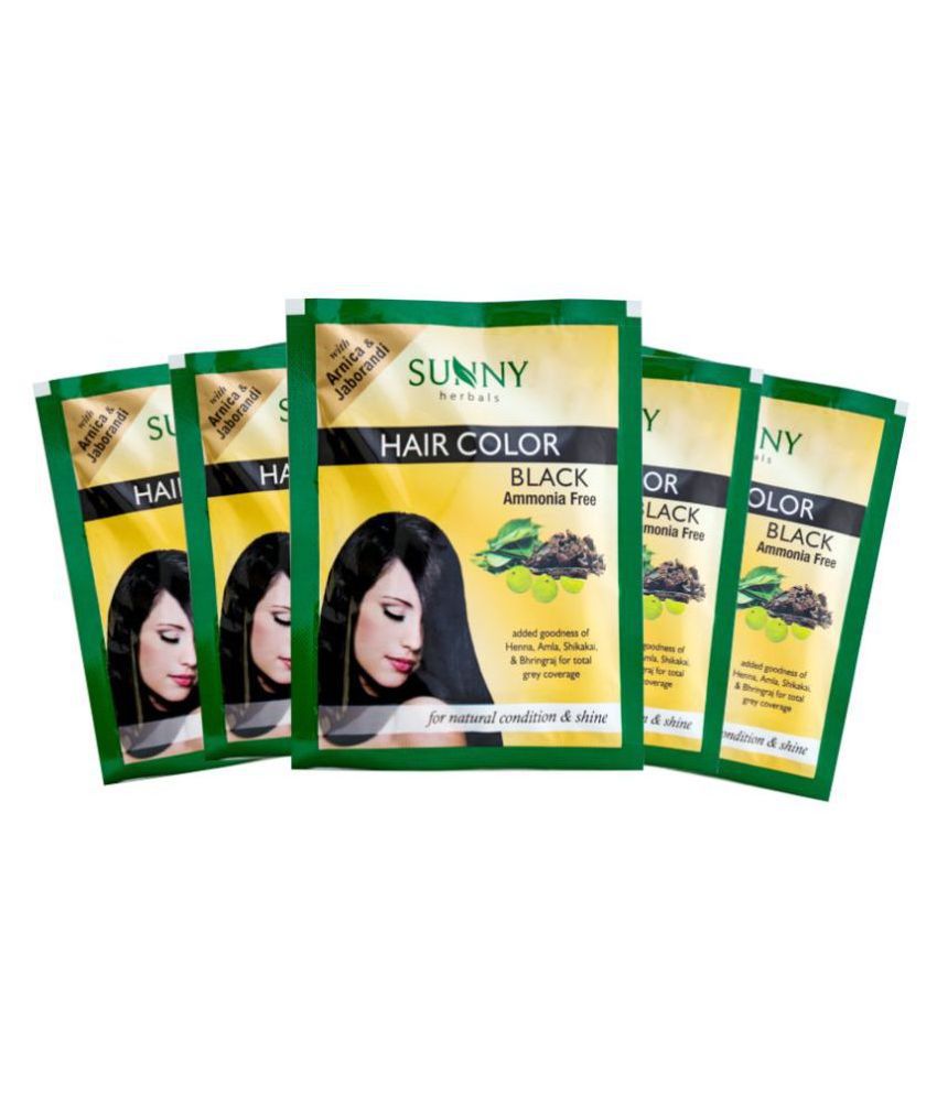 Buy SUNNY HERBALS Permanent Hair Color Black 20 g Pack of 5 Online at Best  Price in India - Snapdeal