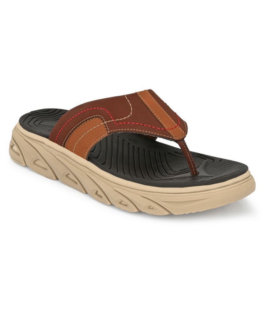     			softio Brown Flip Flops