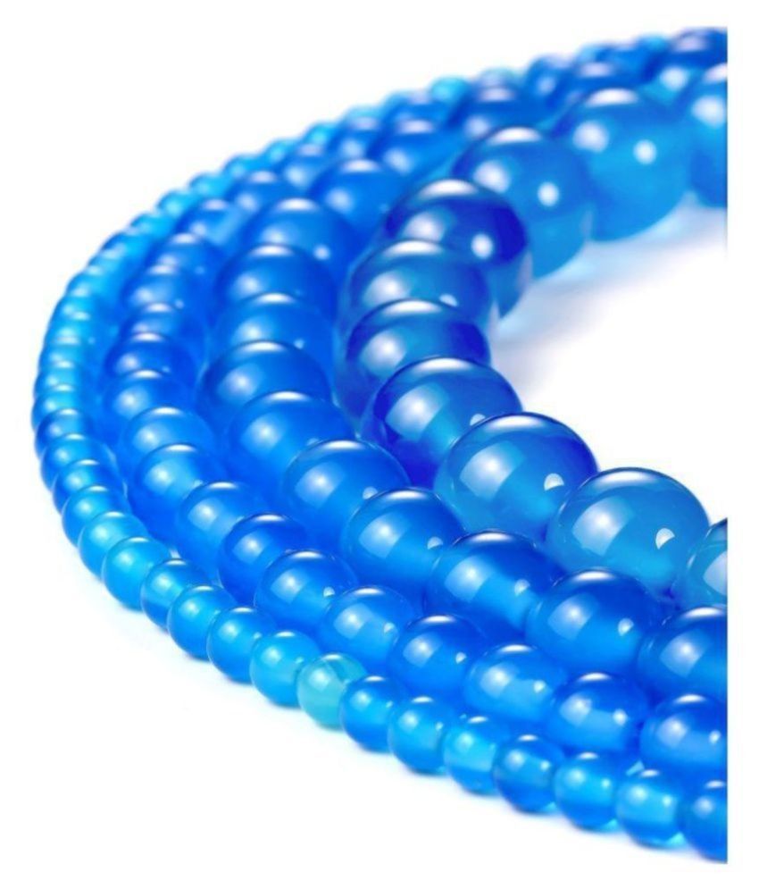     			8mm Blue Agate Natural Agate Stone Beads