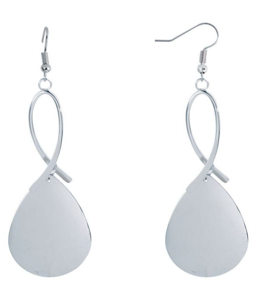     			SILVER SHINE  Pretty Silver Modish Party Wear Drop Earring For Girls And Women