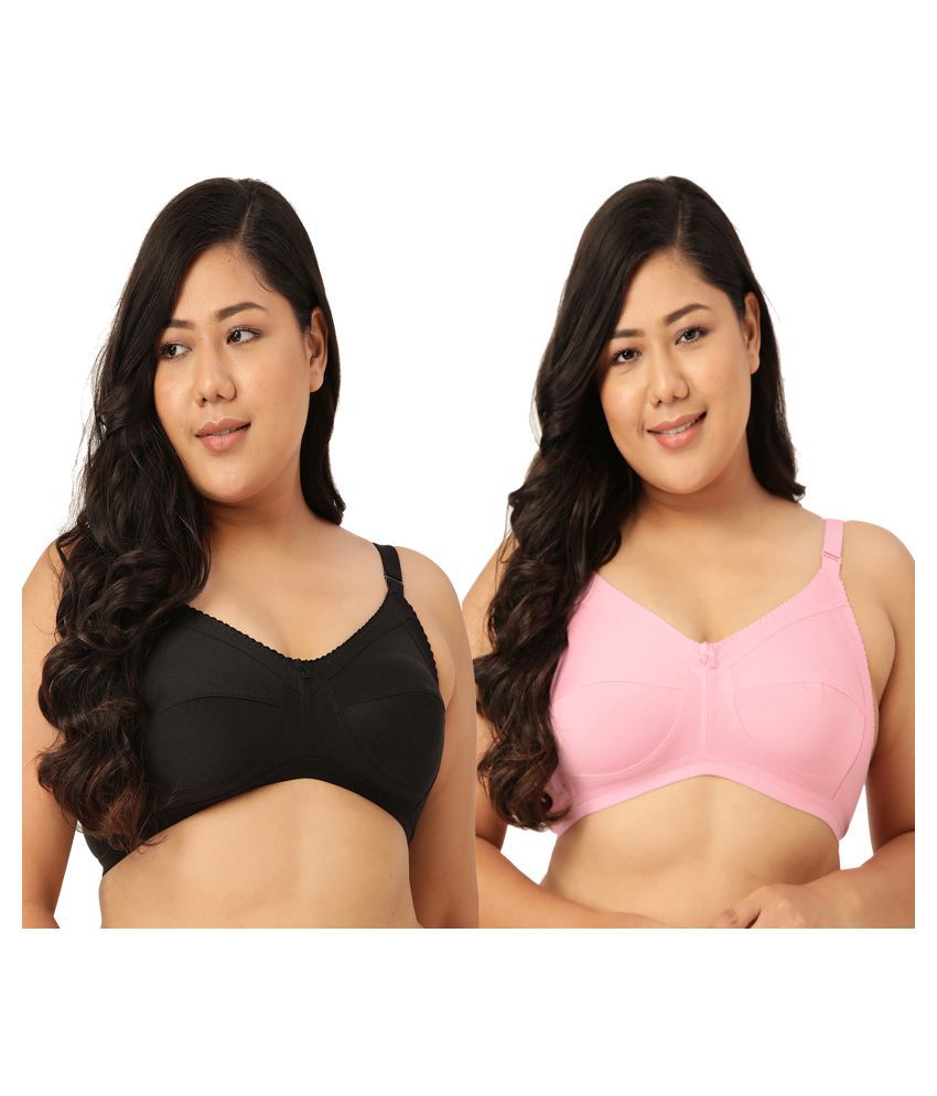     			Leading Lady Cotton T-Shirt Bra - Multi Color Pack of 2