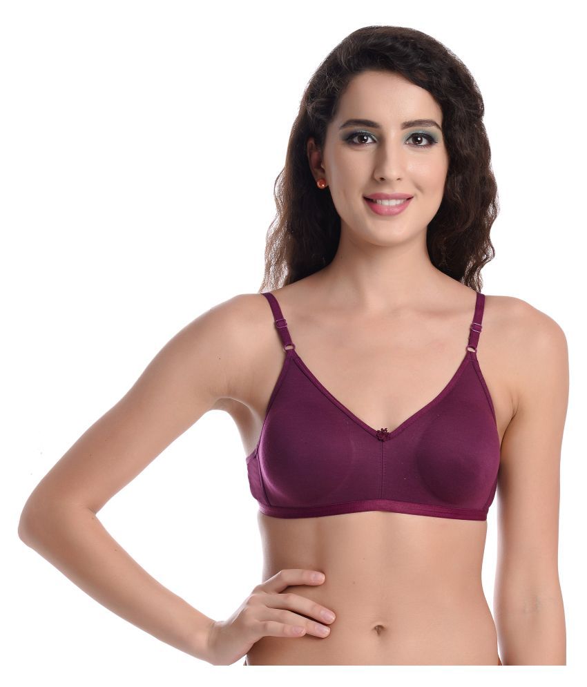     			Madam Cotton T-Shirt Bra - Purple Single