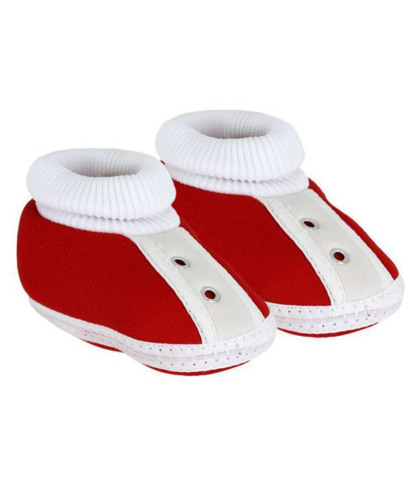     			Neska Moda Baby Boys and Girls Pink Cotton Anti Slip Booties For 0 To 12 Months-BT281