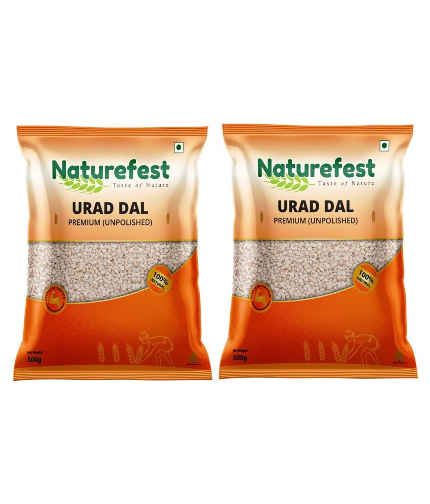 Naturefest Urad Dal Premium unpolished 500gm+ 500 gm Pack of 2