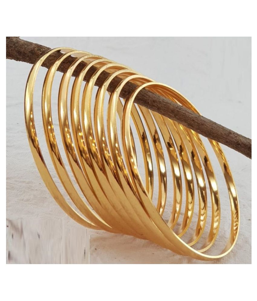 plain gold plated bangles online