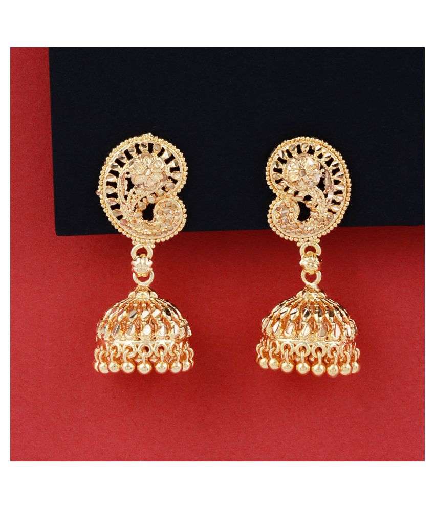     			Silver Shine Traditional Amazing Gold Plated Jhumka Earring For women Girls
