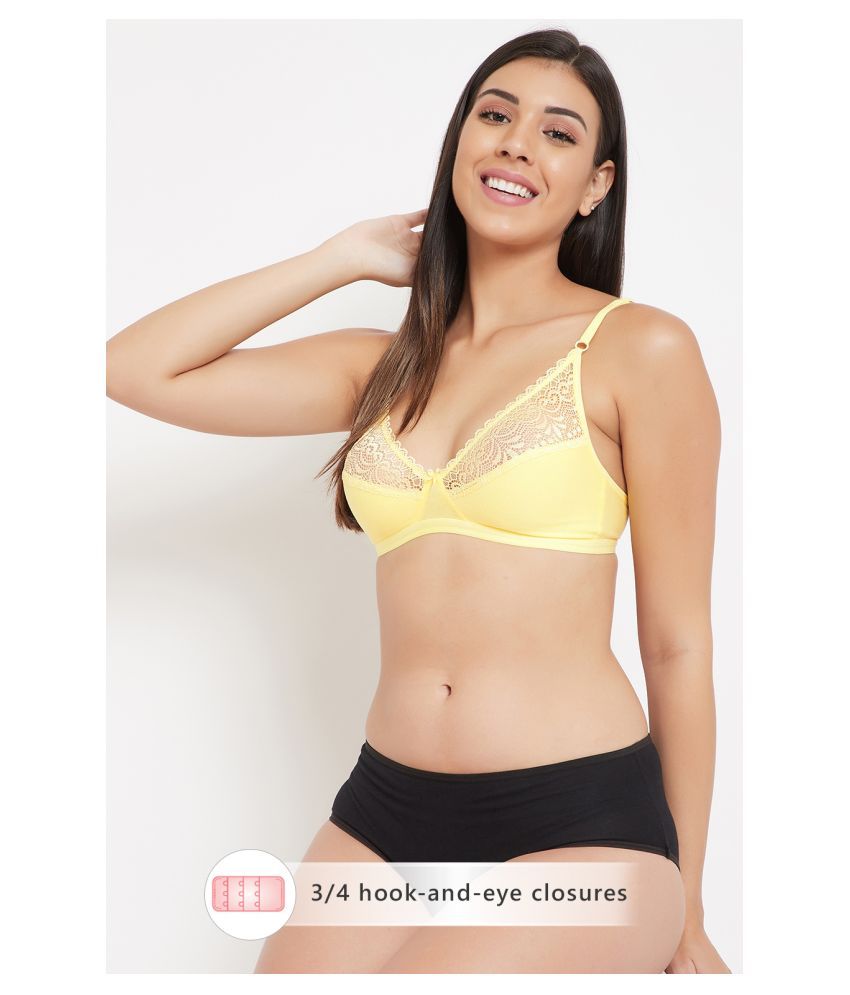     			Clovia Cotton Non Padded Women's Everyday Bra ( Yellow )