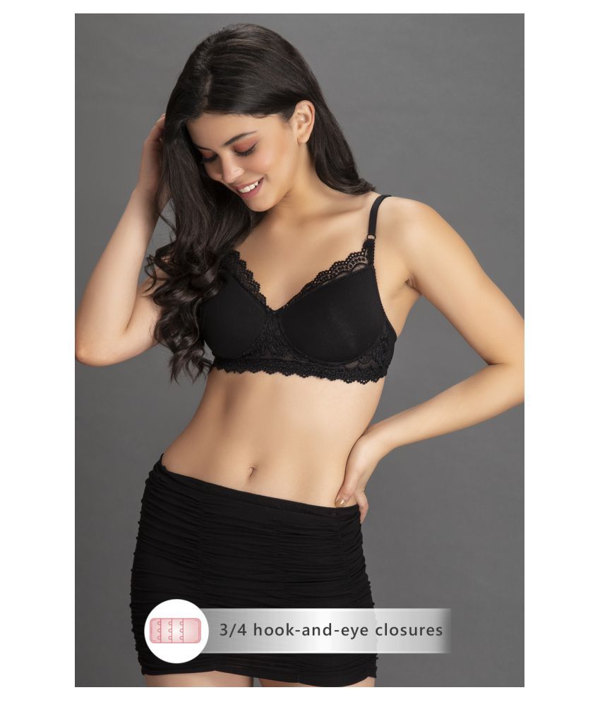     			Clovia Cotton T-Shirt Bra - Black Single