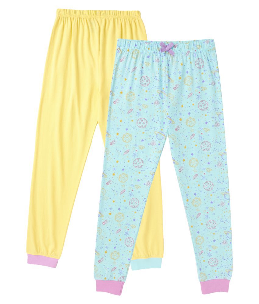     			Cub McPaws Girls Comfortable Pyjama set|Pack of 2|Pure Cotton|4 - 12 Years