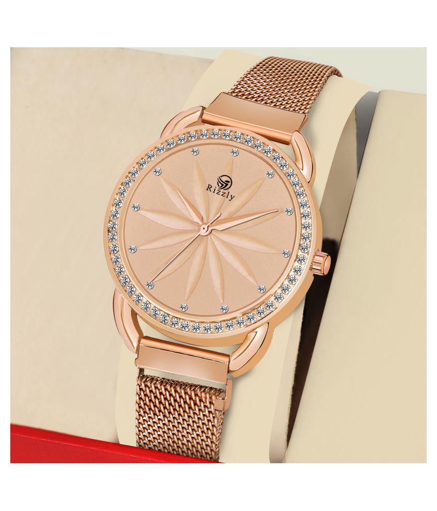     			Rizzly - Rose Gold Metal Analog Womens Watch