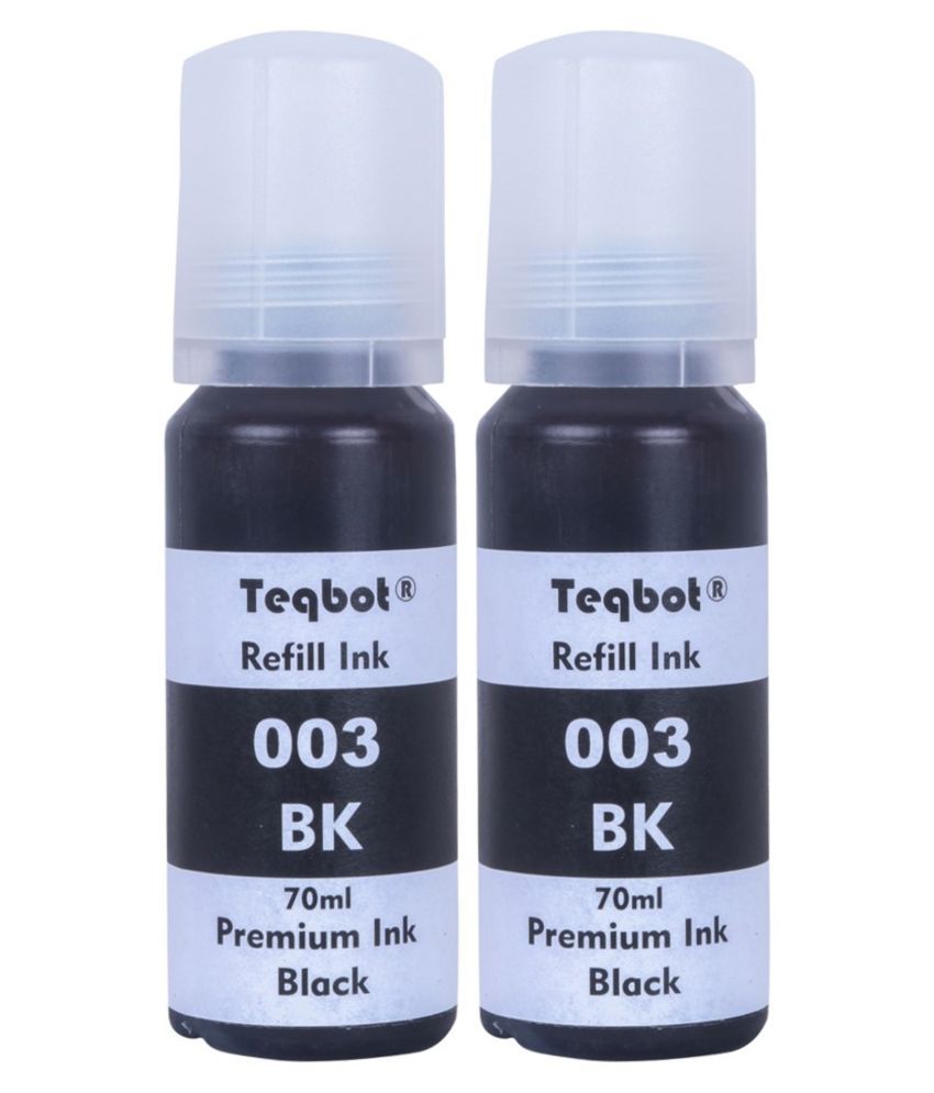 TEQBOT L6190 003 Black Pack of 2 Compatible with Teqbot for Epson 001 003 Epson L5190, L3150, L3110, L1110, L4150, L6170, L4160, L6190, L6160