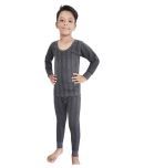 Hap Kings Pack of 1 Boys Cotton Blend Thermal Sets ( Grey )