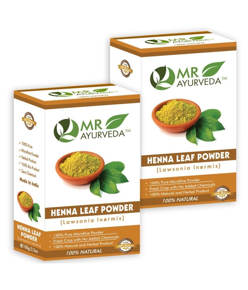     			MR Ayurveda 100% Natural Henna Powder for Hair Herbal Henna 200 g Pack of 2