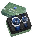 Jainx Blue Day and Date Functioning Dial Analogue Watch For Couple's