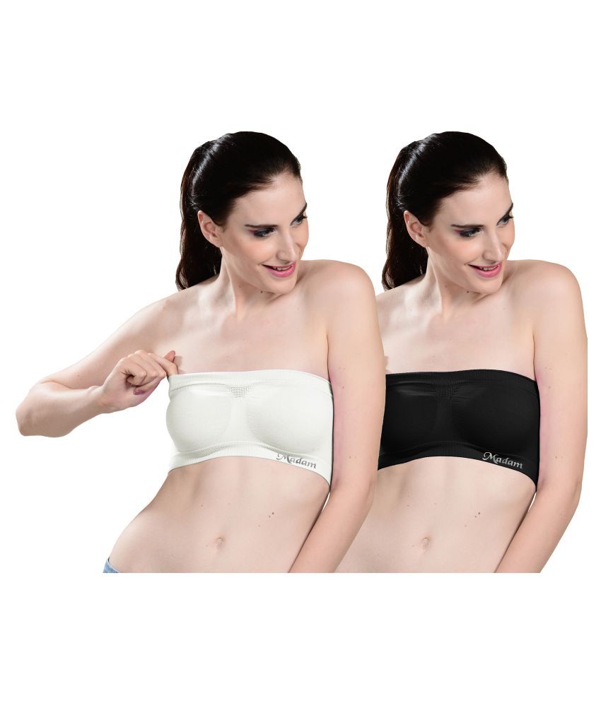     			Madam Pack of 2 Polyamide Non Padded Women's Tube Bra ( Multi Color )