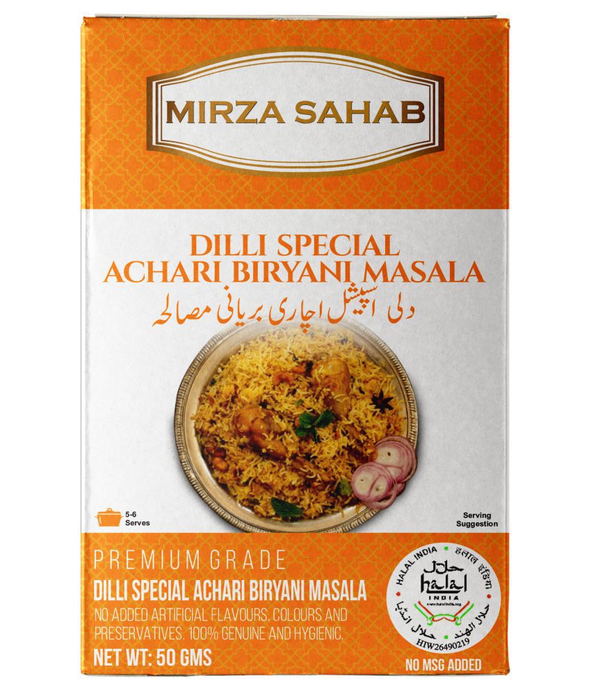     			Mirza Sahab Dilli Spcl Achari Biryani Instant Mix 50 gm Pack of 4