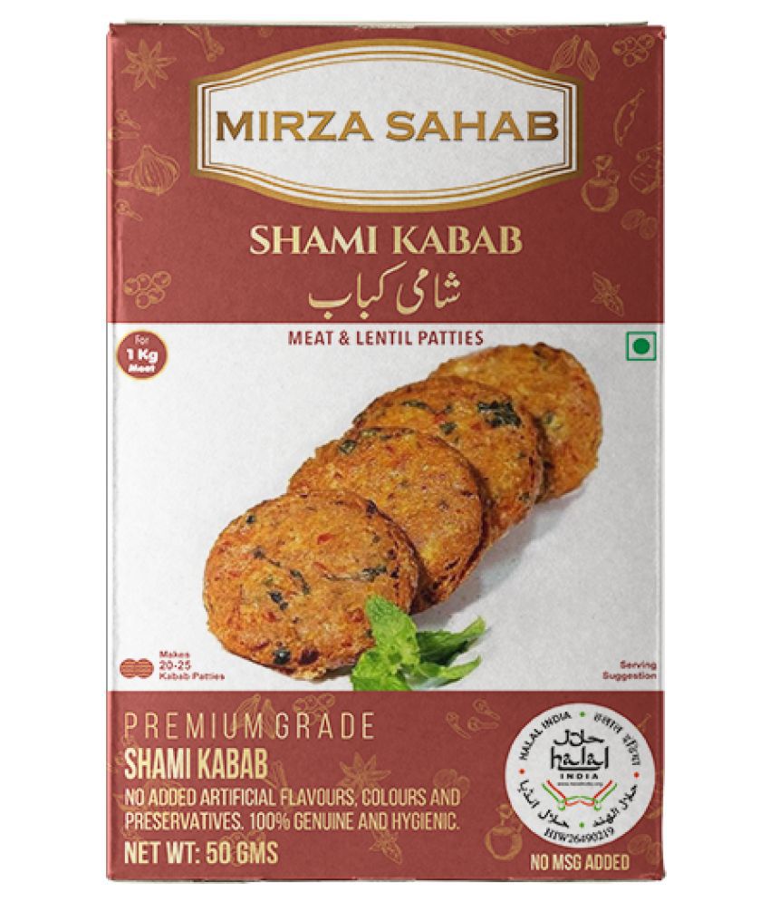     			Mirza Sahab Shami Kabab Masala Instant Mix 50 gm Pack of 4