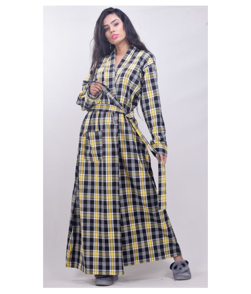     			CLYMAA Woolen Nighty & Night Gowns - Yellow