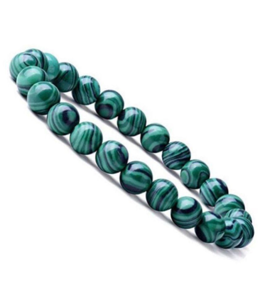     			Natural 8mm Gorgeous Malachite Healing Crystal Stretch Beaded Bracelet