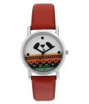 Aglance - Red Leather Analog Womens Watch