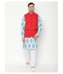 Hangup Blue Cotton Blend Kurta Pyjama Set Single Pack