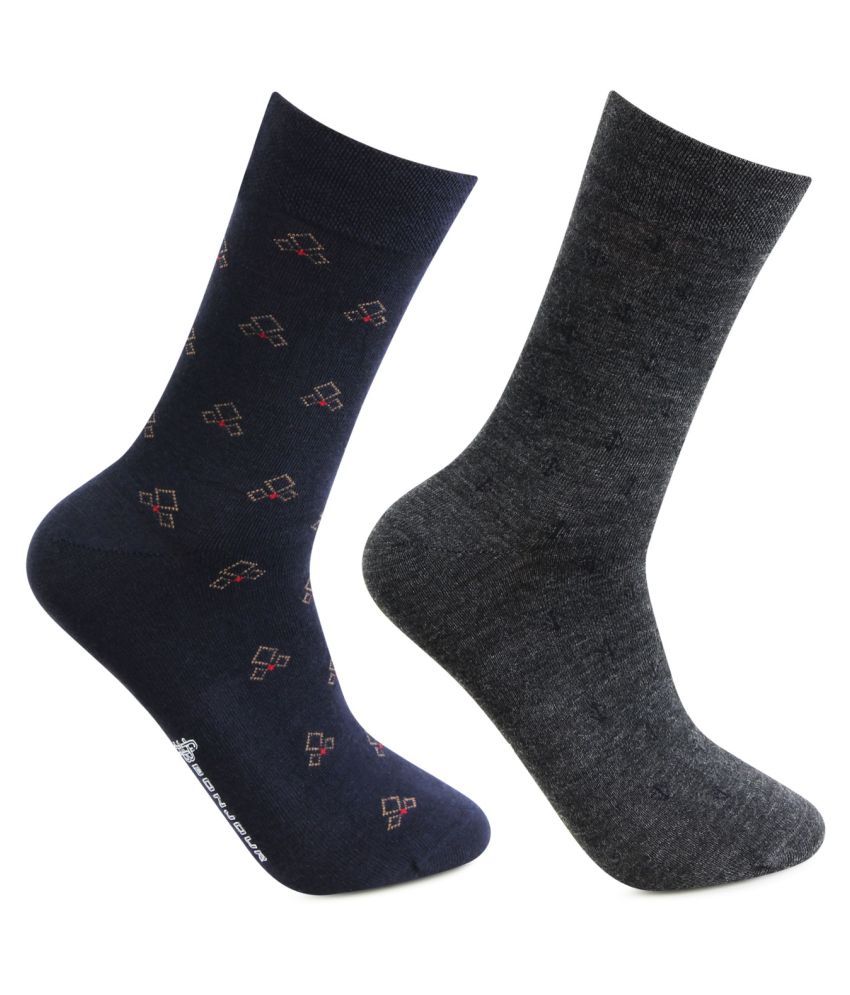     			Bonjour Woolen Casual Full Length Winter Socks Pack of 2