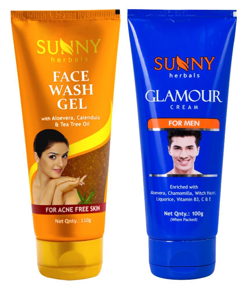     			SUNNY HERBALS Tea Tree Facewash, Men Glamour Day Cream 100 gm
