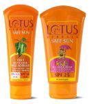 Lotus Herbals Safe Sun SPF 40 100g And Safe Sun Kids SPF 25, 100g