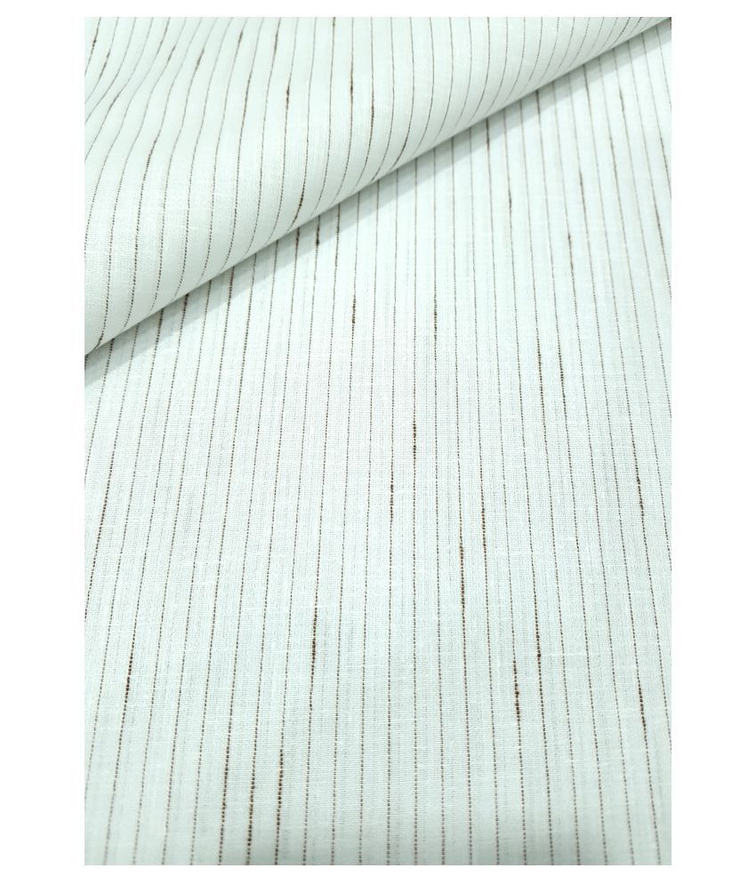     			Siyaram White Cotton Blend Unstitched Shirt pc