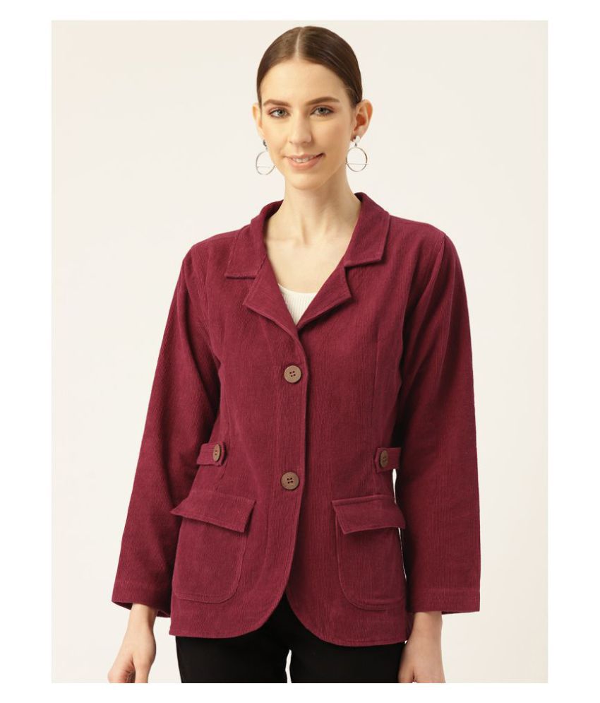 The Dry State Cotton Maroon Jackets Single