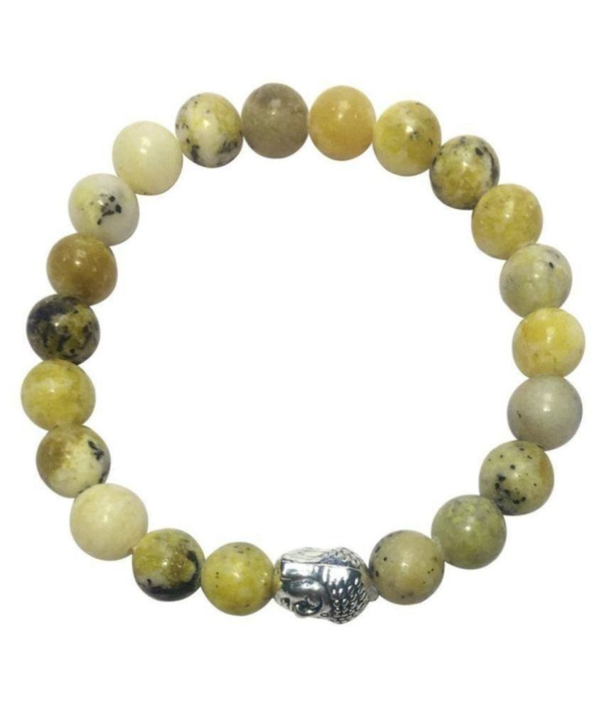     			8mm Green Serpentine With Buddha Natural Agate Stone Bracelet
