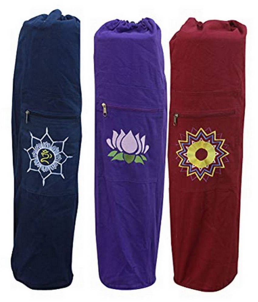 Ryan Overseas Cotton Yoga Mat bag with Drawstring Adjuster, 28 length x 5.5
