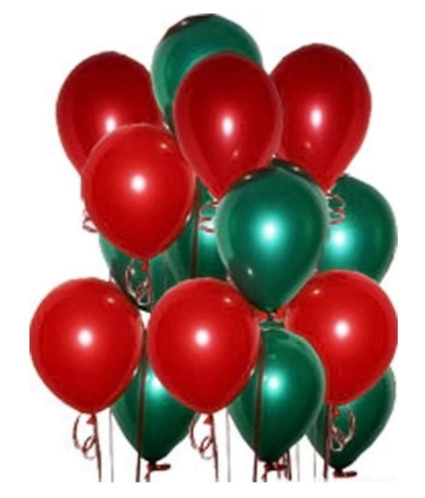     			Blooms Red & Green balloon set