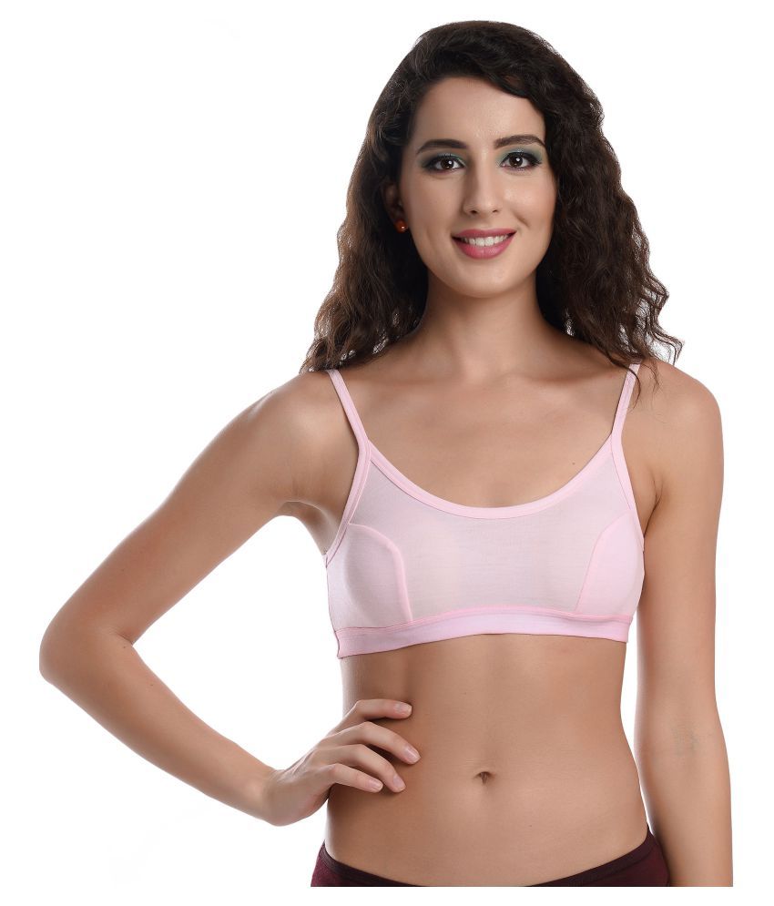     			Madam Cotton Lycra Non Padded Women's Everyday Bra ( Pink )