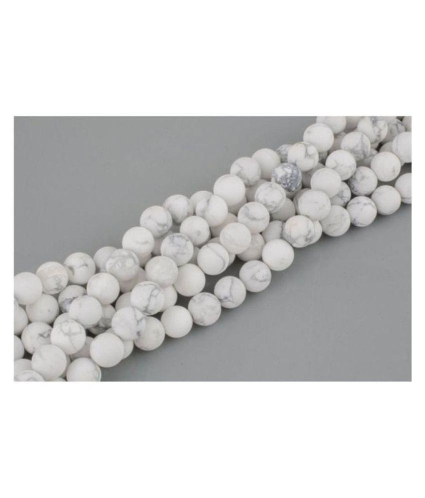     			8 mm Matte White Howlite Natural Agate Stone Beads