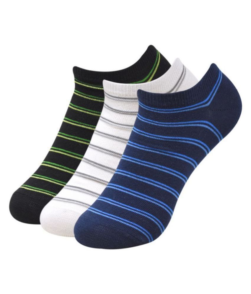 Balenzia - Cotton Men's Striped Multicolor Ankle Length Socks ( Pack of 3 )