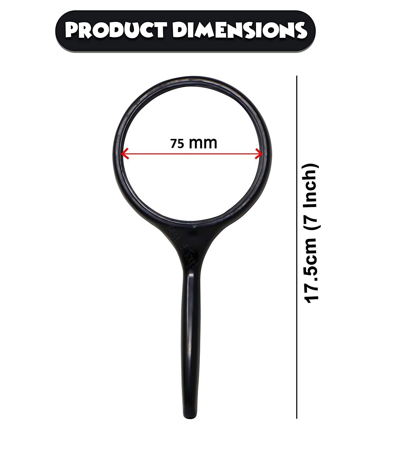     			LABOGENS Magnifying Glass for Reading/Map, Double Glass 75MM