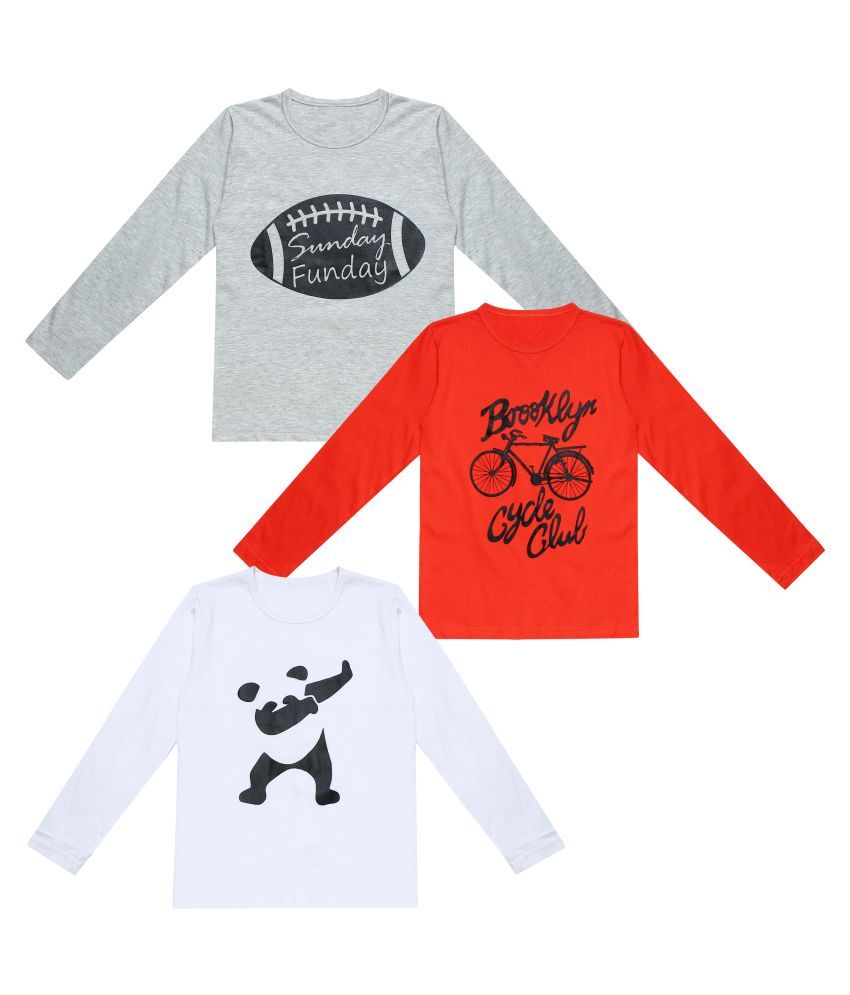     			Diaz Pack of 3 Boys 100% Cotton T-Shirt ( Multi Color )