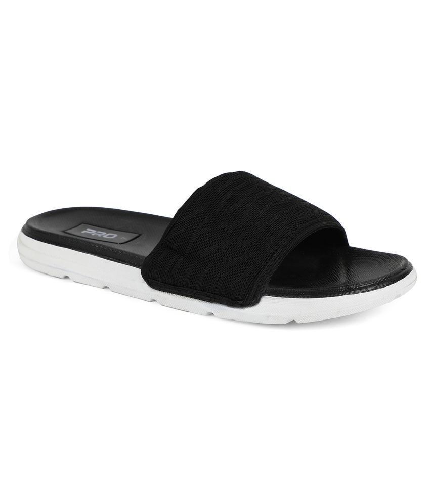     			KHADIM - Black Synthetic Slide Flip flop