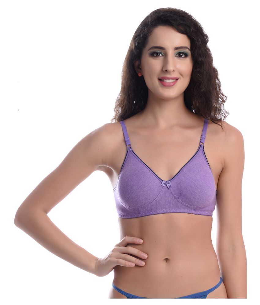     			Madam Cotton Non Padded Women's T-Shirt Bra ( Purple )