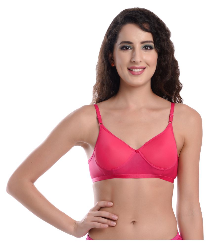     			Madam Lycra Lightly Padded Women's T-Shirt Bra ( Pink )