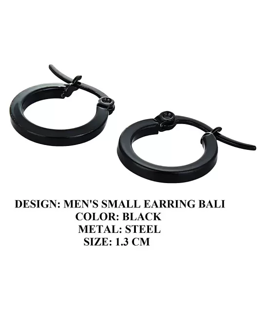 Men/Women Gothic Stainless Steel Hoop Huggies Ear Stud Punk Hiphop Earrings  Gift | eBay