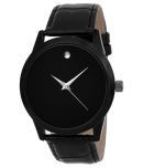 EMPERO Black Leather Analog Men's Watch