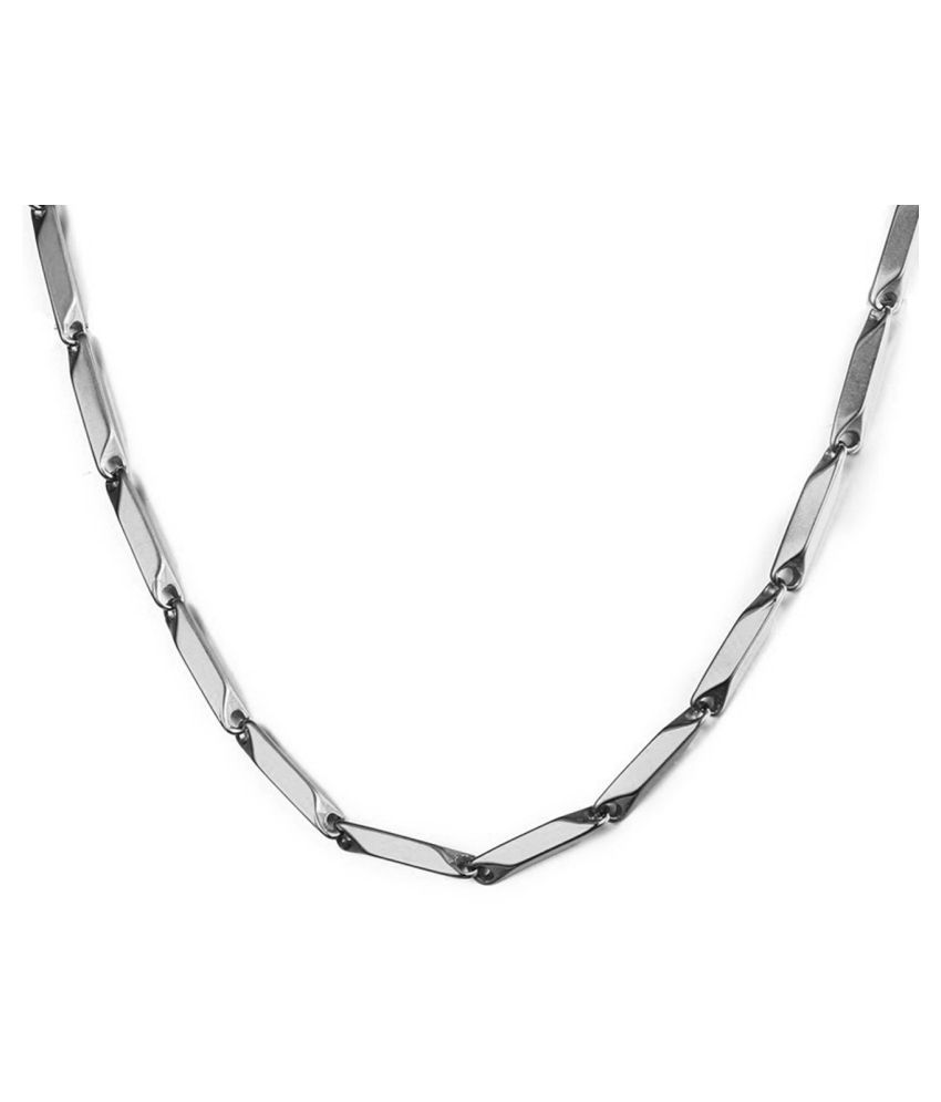 Chadi Boy Teen Sex - Buy NAKABH Elegant Premium Collection Jewellery Valentine Stylish Fancy  Party Wear Titanium Long Necklace Handmade Silver Neckless Style chains for  boys men boyfriend girls girlfriend latest design Casual Style Daily Use  Simple