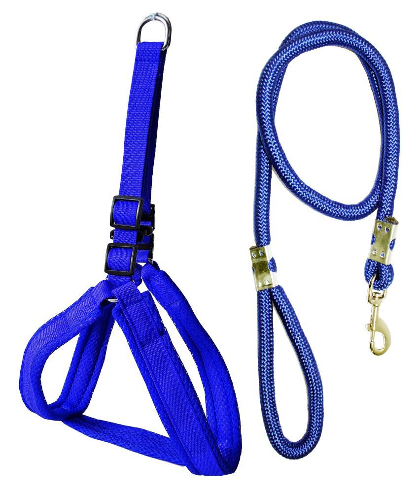     			Petshop7 Mesh Padded Nylon Dog Harness & Leash Rope - Medium (Chest Size - 26-37inch)