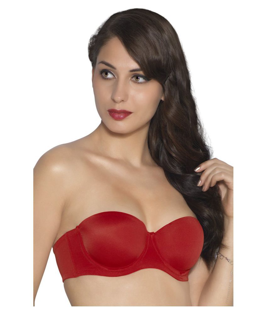     			Amante Polyamide Lightly Padded Women's Convertable Bra ( Red )