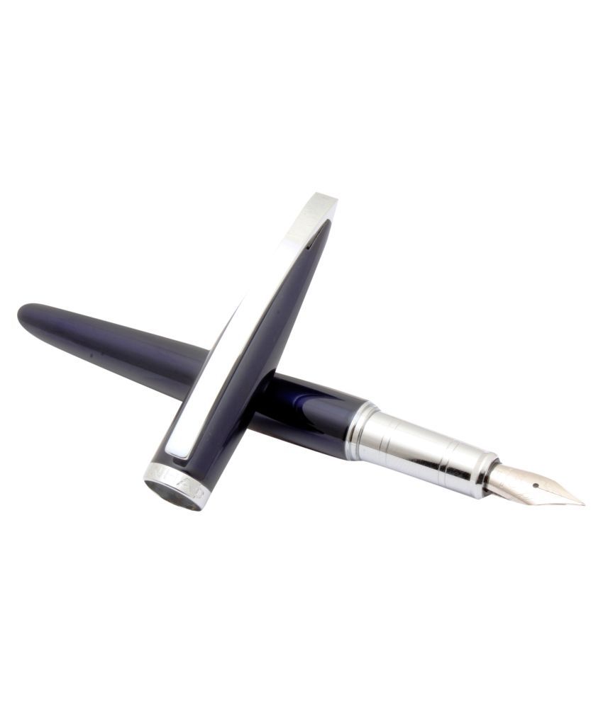     			Srpc Jinhao 156 Elegant Shine Blue Fine Nib Steel Grip Silver Clip Fountain Pen