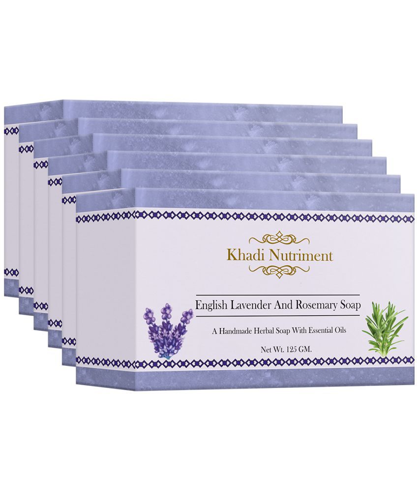 Nutriment Khadi English Lavender and Rosemary Soap 125 g Pack of 6