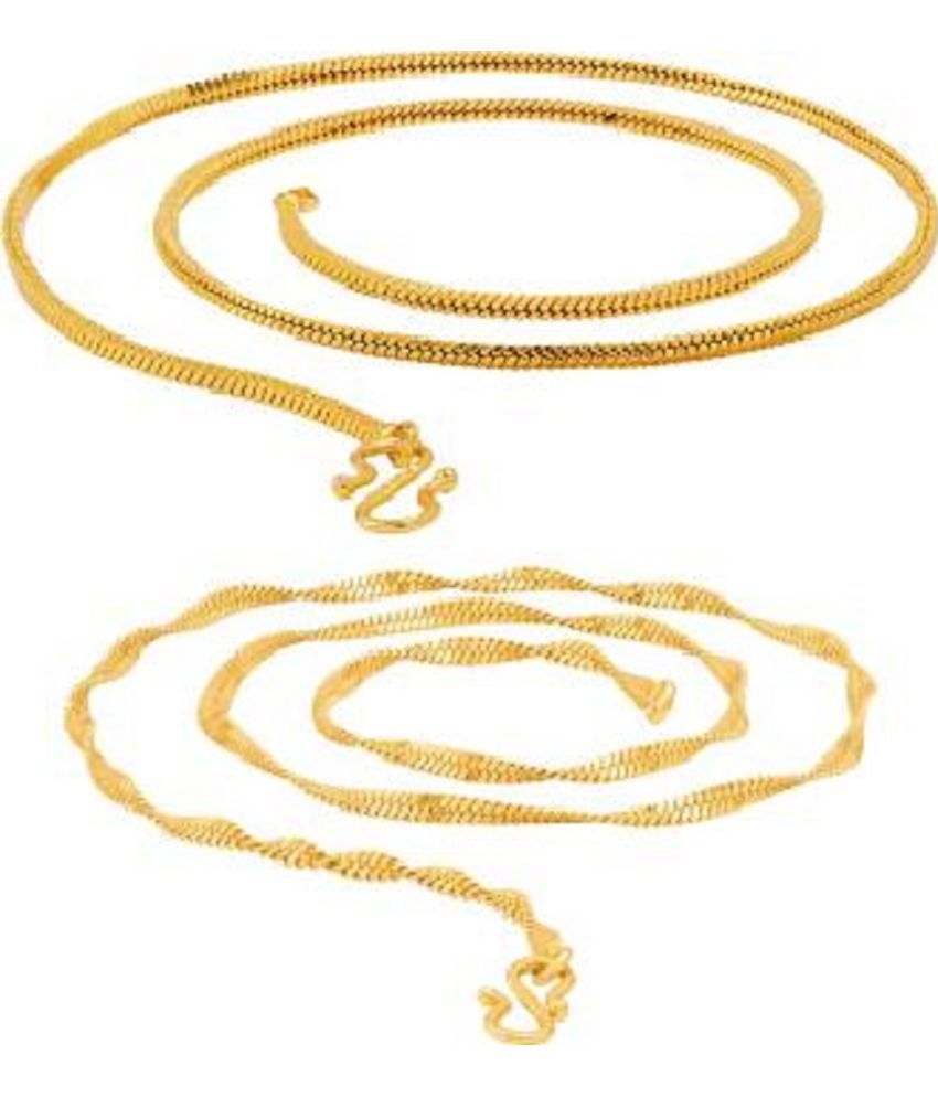     			Evershine Traditional Gold Plated Disco Designer Necklace Chain for Men and Women