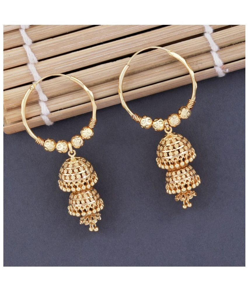     			Traditional Gold Plated Ring  Jhumka Earring For women Girls